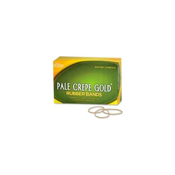 Alliance Rubber Alliance Pale Crepe Gold Rubber Bands, Size No 16, 2-1/2"x 1/16", Natural, 1 lb. Box 20165 - main